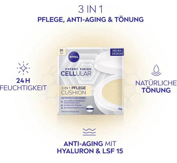 NIVEA Expert Finish Cellular 2in1 Pflege Cushion 01 Hell 5