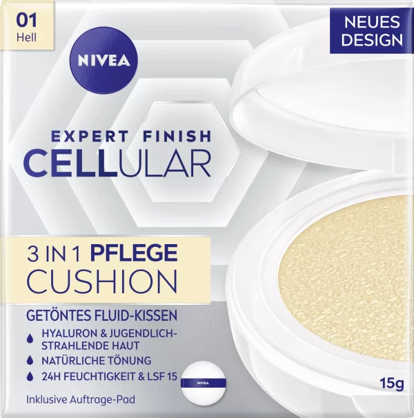 NIVEA Expert Finish Cellular 2in1 Pflege Cushion 01 Hell 1