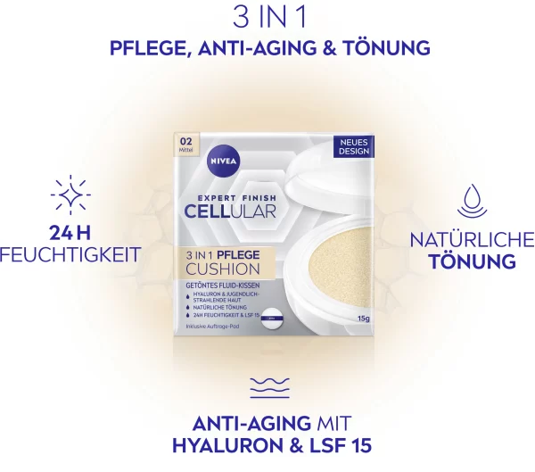 NIVEA Expert Finish Cellular 2in1 Pflege Cushion 02 Mittel 4