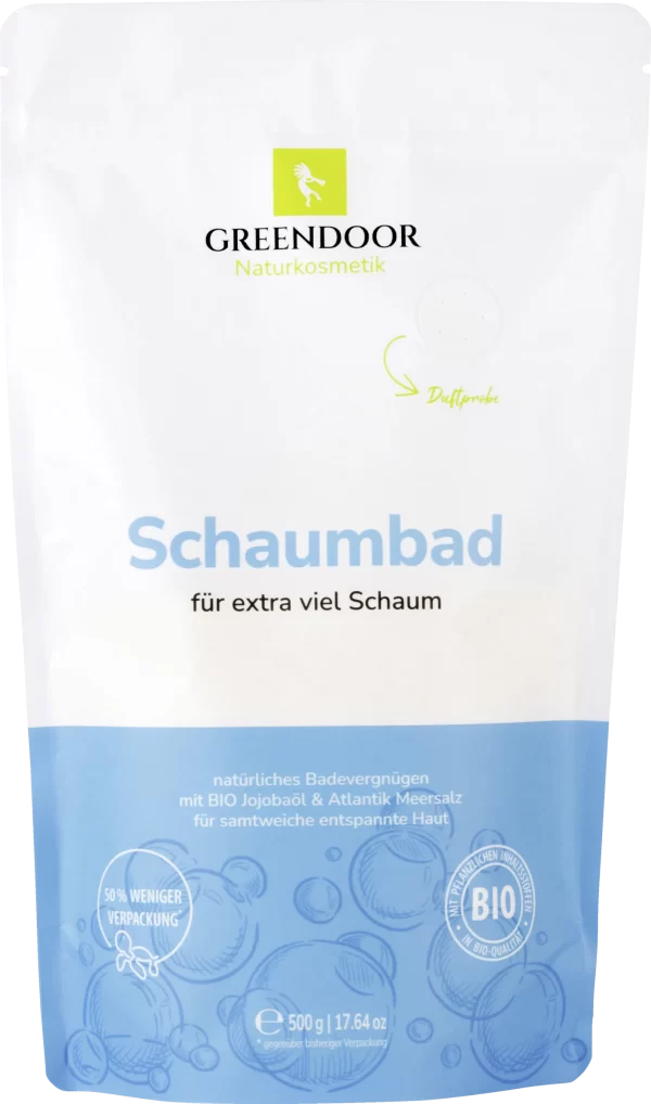 GREENDOOR Schaumbad Mit Bio Jojobaöl Und Atlantik Meersalz 1