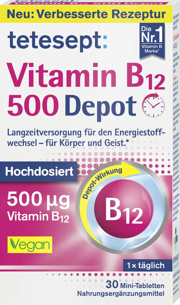 Tetesept Vitamin B12 500 Depot Mini-Tabletten 1