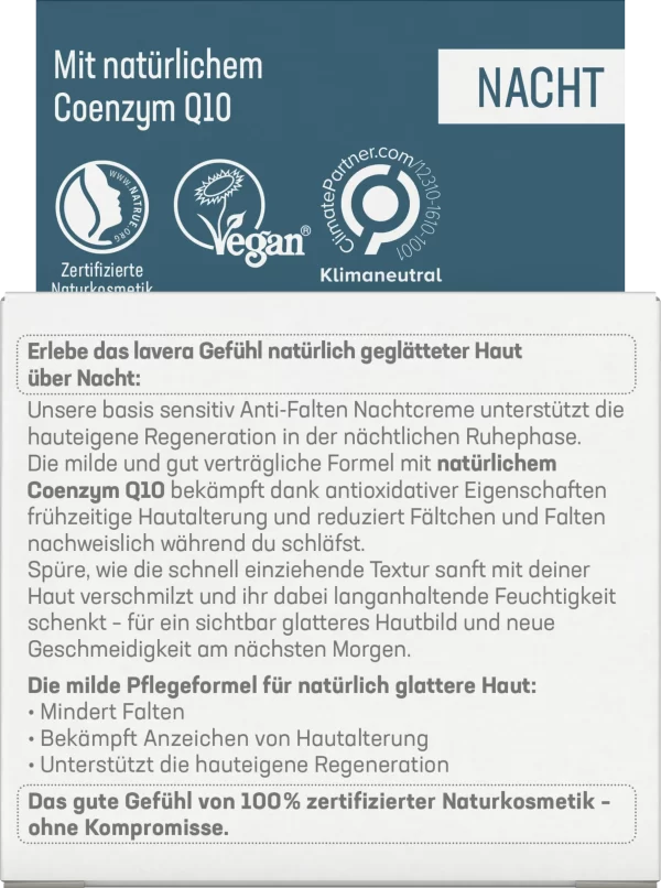 Lavera Basis Sensitiv Anti-Falten Nachtcreme 3