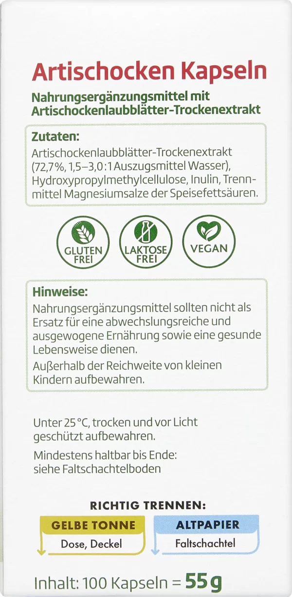 Altapharma Artischocken Kapseln 3