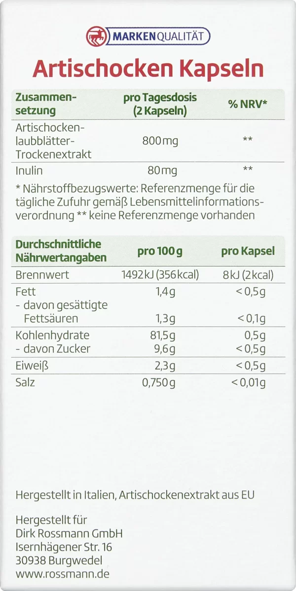 Altapharma Artischocken Kapseln 5
