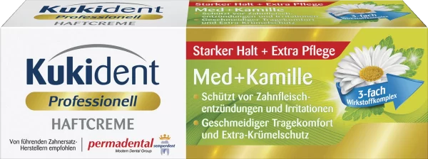 Kukident Professionell Haftcreme Med+Kamille 1