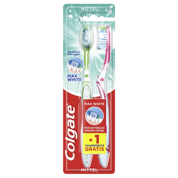 Colgate® Max White Medium Zahnbürste 1+1 1
