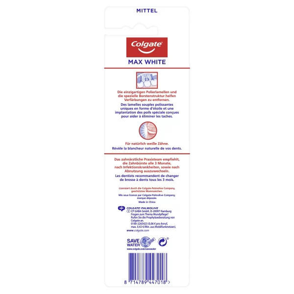 Colgate® Max White Medium Zahnbürste 1+1 3