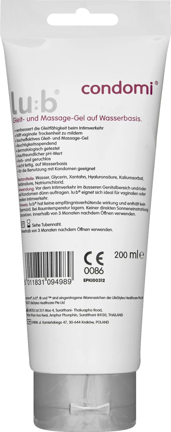 Condomi Lu:b Gleit- & Massage-Gel 3