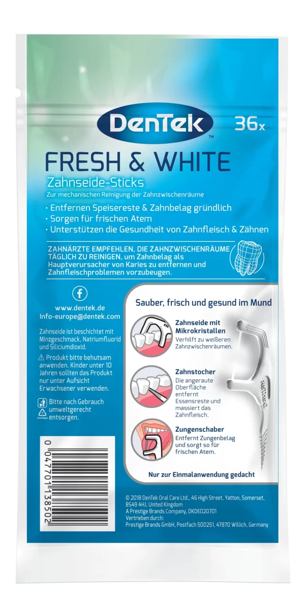 DenTek Fresh & White Zahnseide-Sticks 3