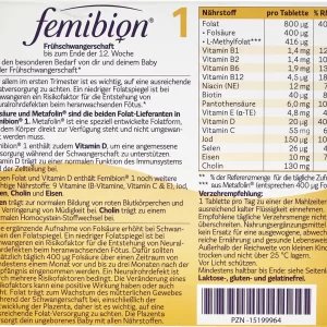 Femibion Frühschwangerschaft 1 11