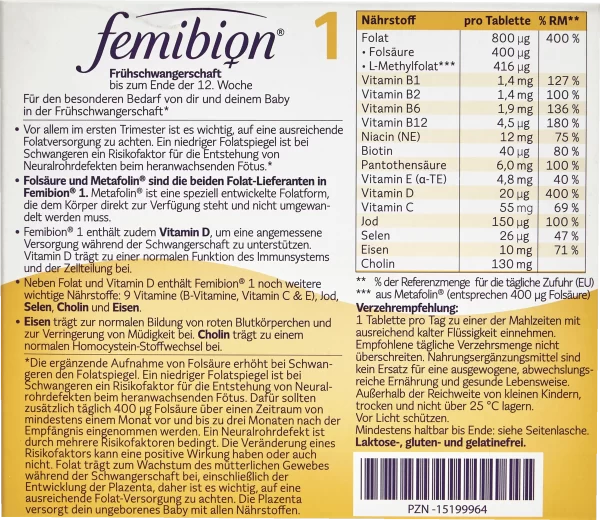 Femibion Frühschwangerschaft 1 4