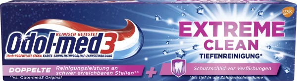 Odol-med3 Extreme Clean Tiefenreinigung* Zahncreme 1