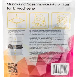 Osann Mund-und-Nasenmaske Erwachsenen Herzen Inkl. Filter 14