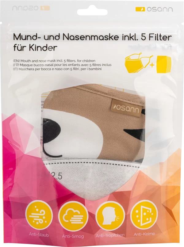 Osann Mund-und-Nasenmaske Kind Racoon Inkl. Filter 4