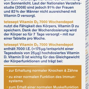 Tetesept Vitamin D3 7000 Wochendepot Tabletten 12