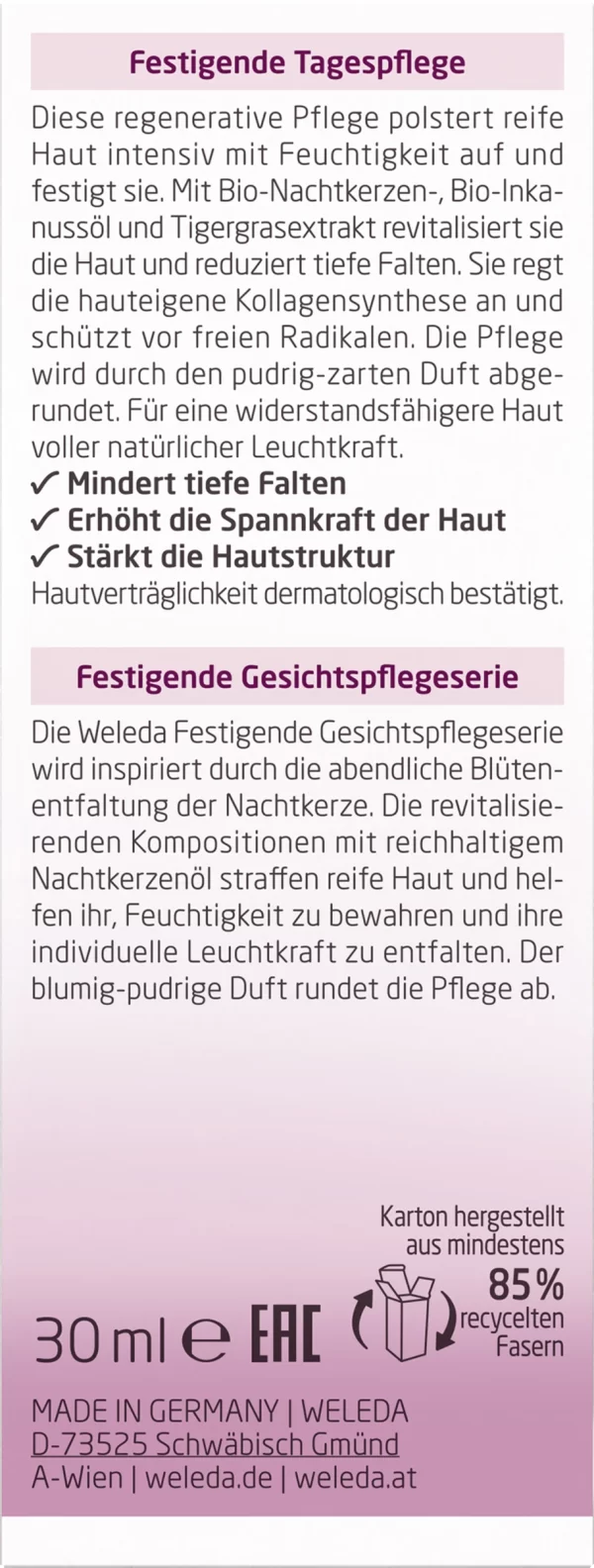 Weleda Nachtkerze Festigende Tagespflege 3