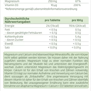 Altapharma Magnesium + Calcium + D3 12