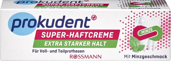 Prokudent Super-Haftcreme Minze Extra Stark 1