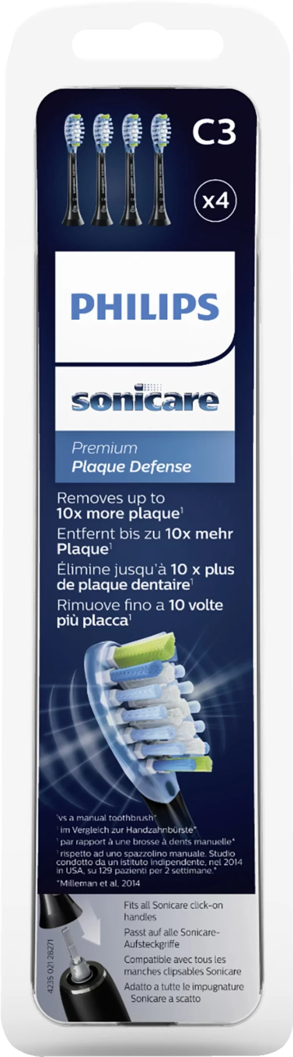 Philips Sonicare C3 Premium Plaque Defence Bürstenköpfe Schwarz 1