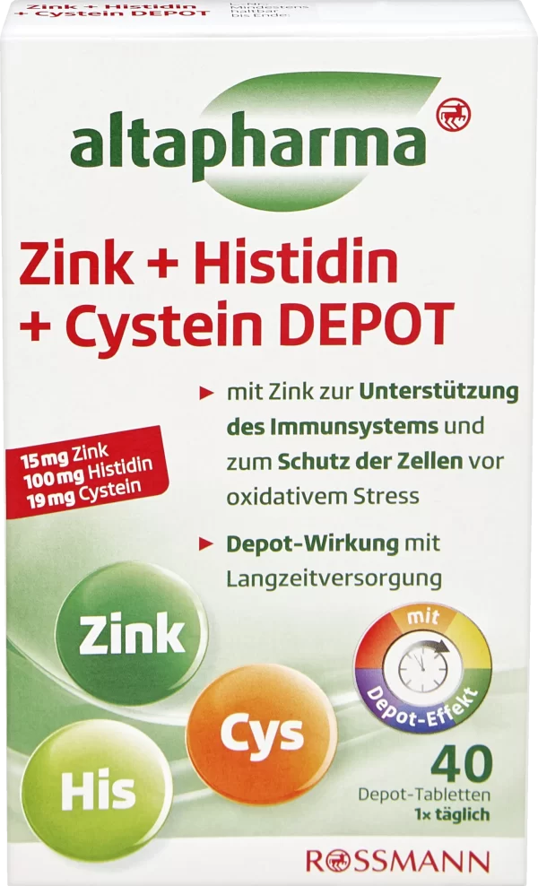 Altapharma Zink + Histidin + Cystein Depot Tabletten 1