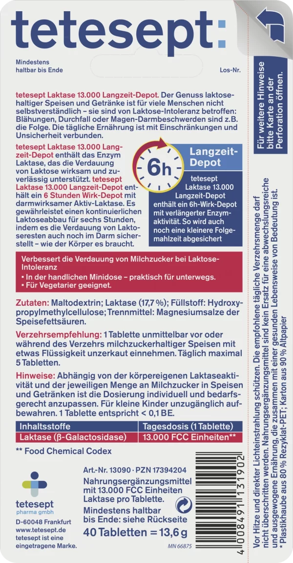 Tetesept Laktase 13.000 Langzeit-Depot 3
