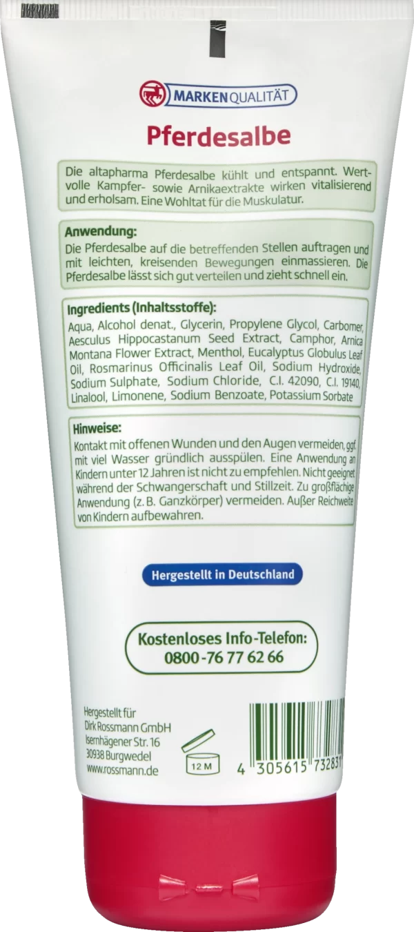 Altapharma Pferdesalbe 3