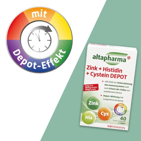 Altapharma Zink + Histidin + Cystein Depot Tabletten 6