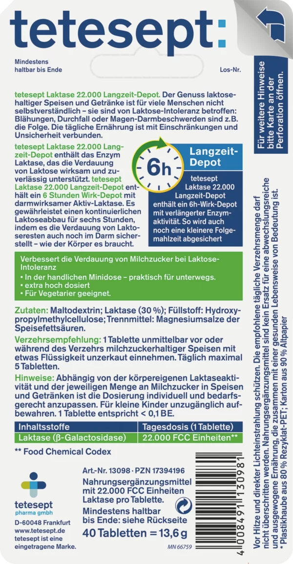 Tetesept Laktase 22.000 Langzeit-Depot 5