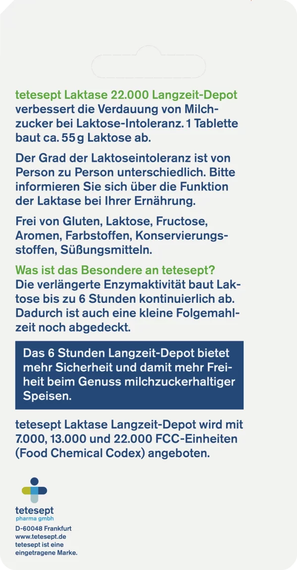 Tetesept Laktase 22.000 Langzeit-Depot 3