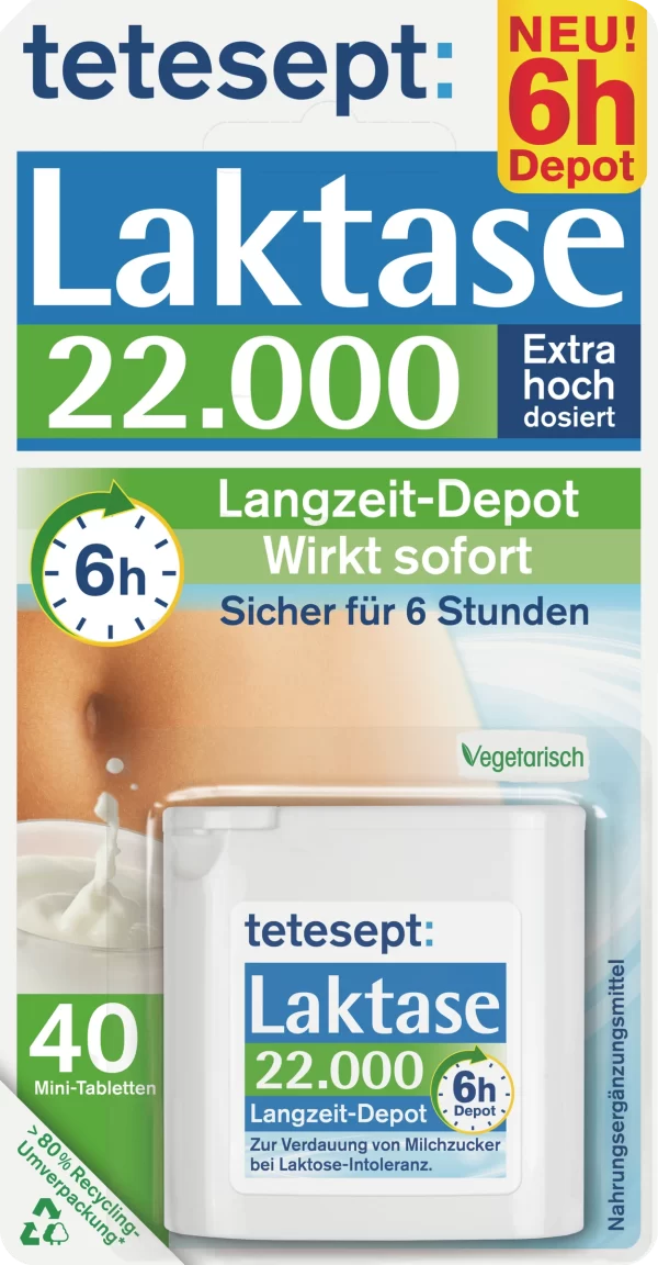Tetesept Laktase 22.000 Langzeit-Depot 1