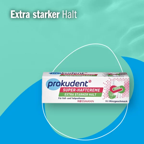 Prokudent Super-Haftcreme Minze Extra Stark 4