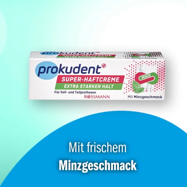 Prokudent Super-Haftcreme Minze Extra Stark 5