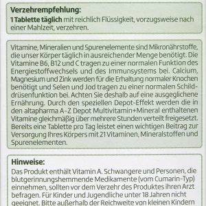 Altapharma A-Z Depot Multivitamin + Mineral 15