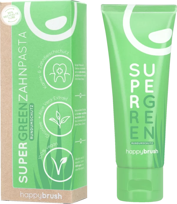 Happybrush SuperGreen Zahnpasta 1