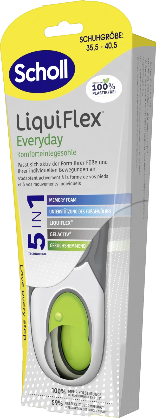 Scholl LiquiFlex Everyday Komforteinlegesohle Größe 35,5 – 40,5 3