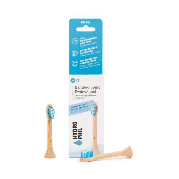 HYDROPHIL Bamboo Sonic Professional Universal-Aufsteckbürsten Mittel 3