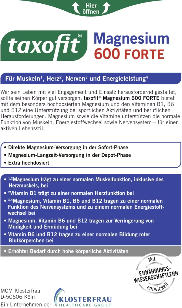 Taxofit Magnesium 600 Forte 5