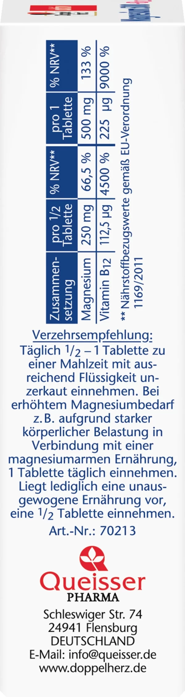 Doppelherz Aktiv Magnesium 500 + B12 2-Phasen Depot 4