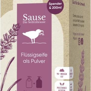SAUSE SEIFENBRAUSE Starter-Set Flüssigseife Als Pulver Lavendel Zitronengras 13