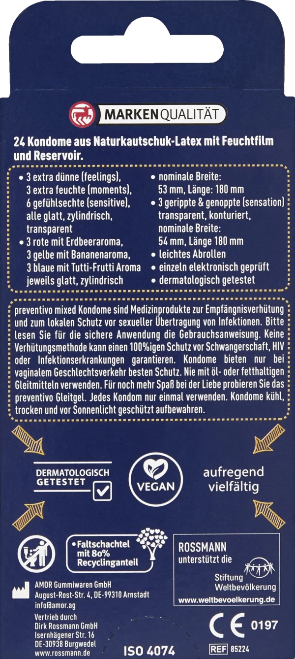 Preventivo Mixed Kondomvarianten Gefühlsecht 3