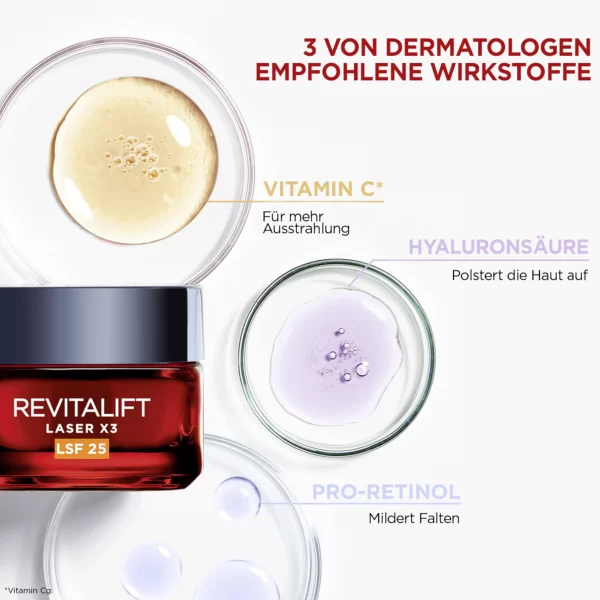L’Oréal Paris Revitalift Laser X3 Dreifach-Power Anti-Age Pflege Tag LSF25 8
