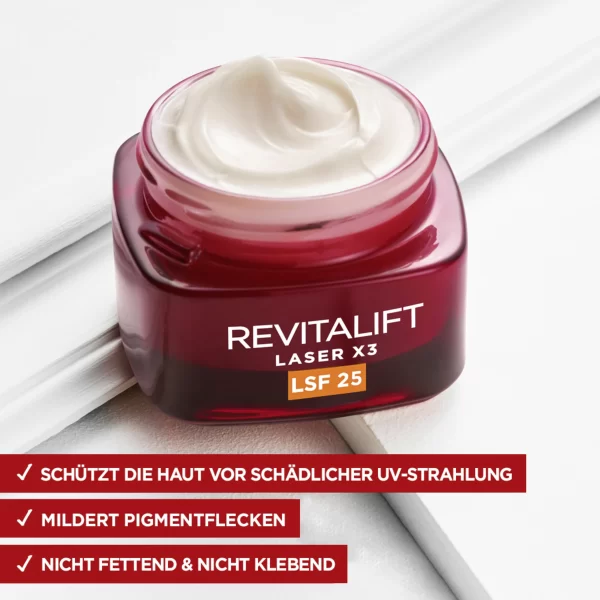 L’Oréal Paris Revitalift Laser X3 Dreifach-Power Anti-Age Pflege Tag LSF25 9