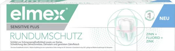 Elmex Sensitiv Plus Rundumschutz Zahnpasta 1