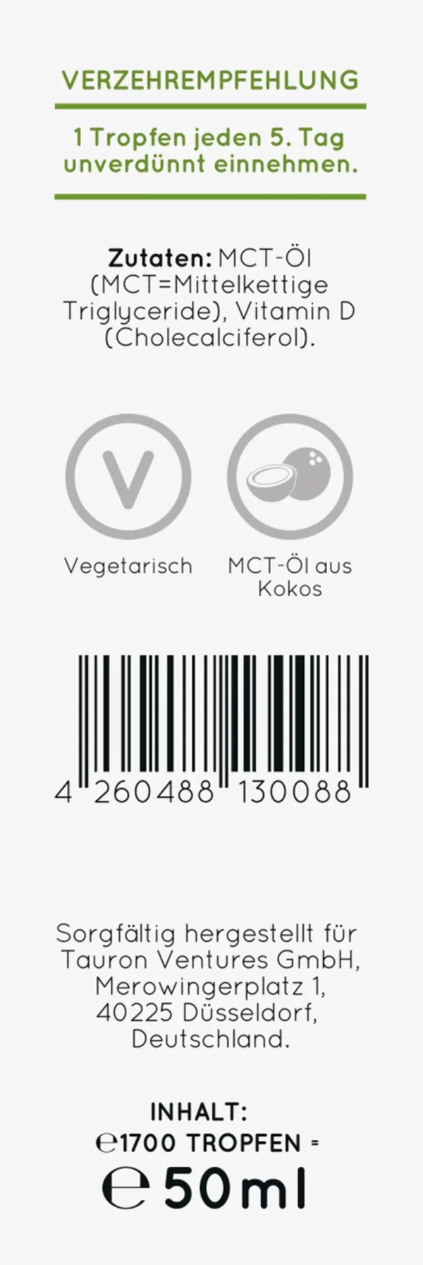 Nature Love Vitamin D3 Tropfen 5