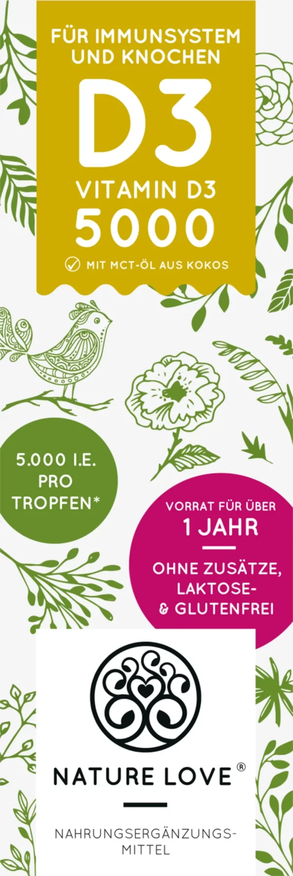 Nature Love Vitamin D3 Tropfen 1