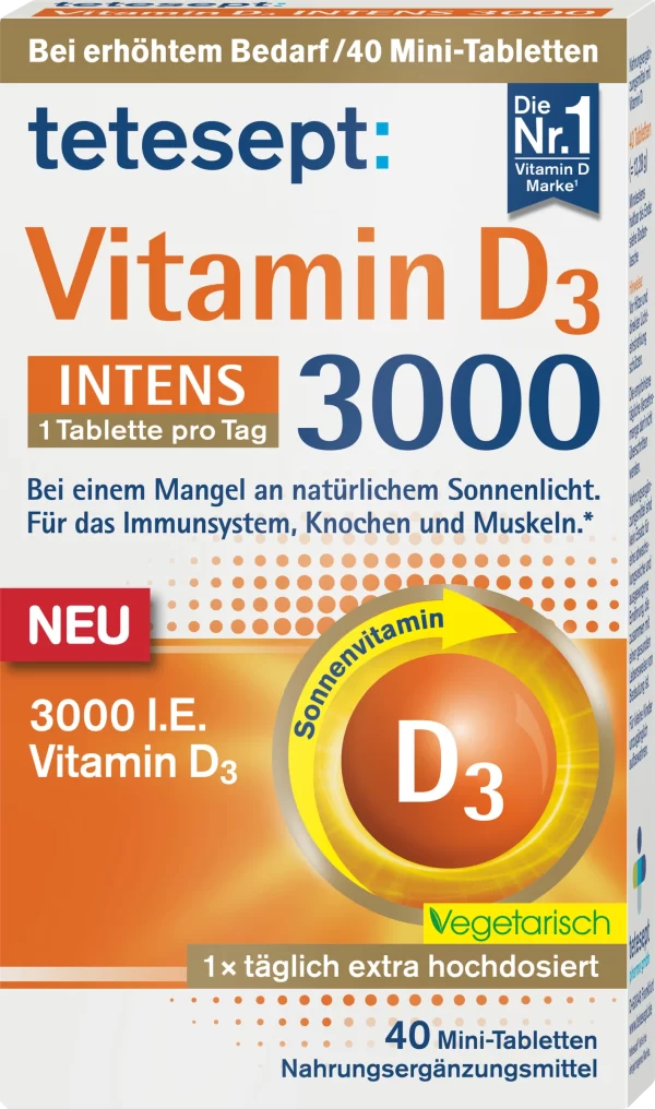 Tetesept Vitamin D3 3000 INTENS Mini-Tabletten 1