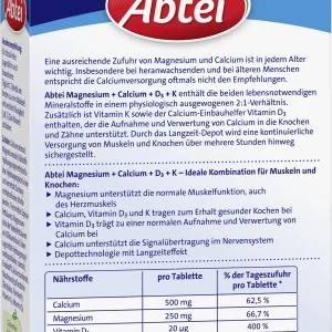 Abtei Magnesium Calcium + D3 + K Tabletten 12