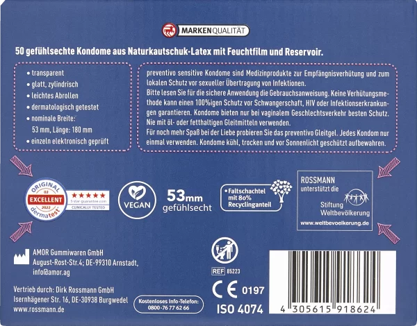 Preventivo Sensitive Kondome Box 3