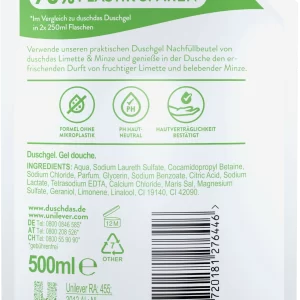 Duschdas Duschgel Limette & Minze Nachfüllbeutel 6