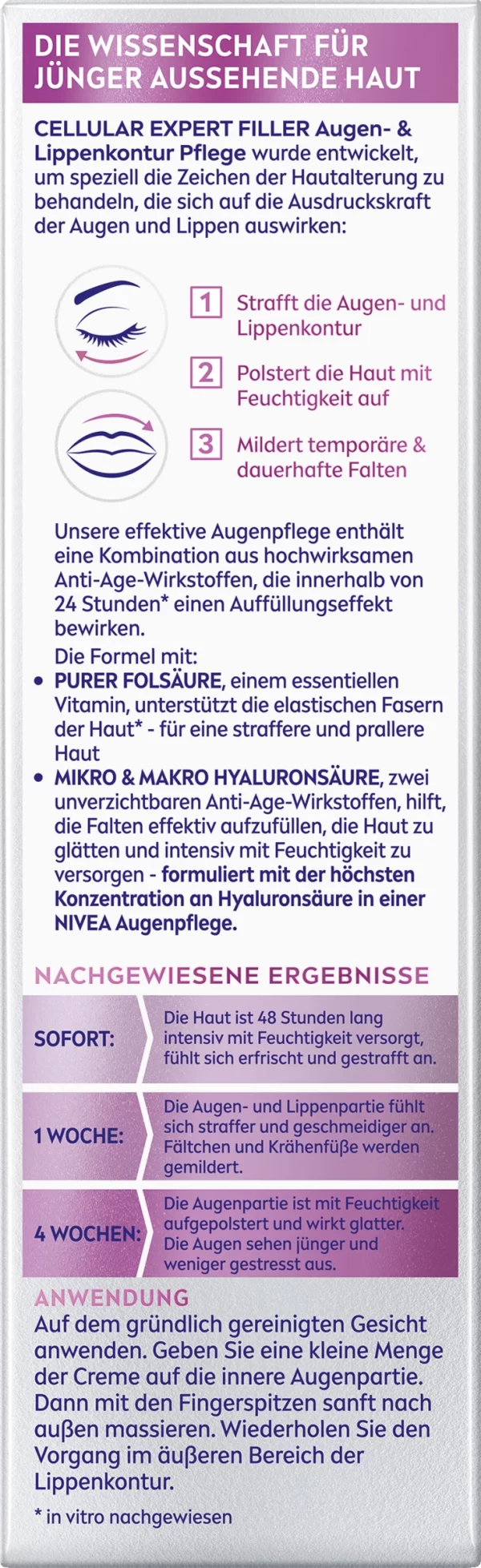 NIVEA Expert Filler Cellular Augen & Lippen Kontur Pflege 3